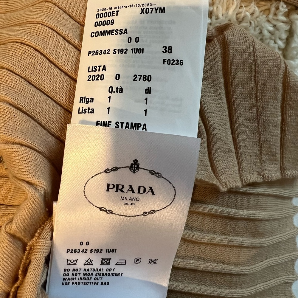 Prada Superfine Knit Jewel Mock Neck Top - Picture 5 of 5